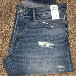 Blue Abercrombie & Fitch ripped Jeans